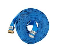Tuyau industriel plat de 50FT - Tuyau de pompier - Tuyau de rinçage pour piscines - Tuyau de vidange de pompe à eau agricole - Pour le raccordement aux pompes submersibles (1.5inx50ft