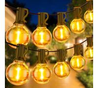 Tuyau LED extérieur - 30,2 m - Étanche IP45 - 50 + 2 lampes G40 - Pour jardin et fêtes - Éclairage d'ambiance