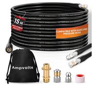 Tuyau Nettoyage Canalisation 15m 400 Bar, Déboucheur Haute Pression avec Adaptateur Laiton, Compatible K2-K7 Kärcher