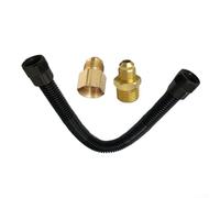 Tuyau ondulé pour foyer, kit de raccord de ligne de gaz en acier inoxydable, avec 1/2 mâle évasé x 1/2 mâle NPT et 1/2 mâle