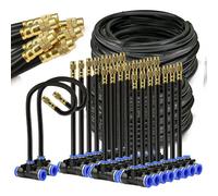 Tuyau PE noir 8mm 20cm, buse flexible, système d'arrosage par brumisation, pompe auto-amorçante 45/60/80/100W, kit pulvérisateur réglable pour jardin B-25M kit