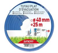 Tuyau Plat d’Évacuation SPID'O 25 m - Diamètre 40 mm - Résistance 4 Bars - Drainage Vide-Cave et Pompe