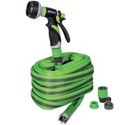 Tuyau Plat Flatex 15M - Avec Raccords et Pistolets - Flexible et Pratique - RIBIMEX