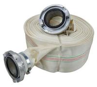 Tuyau plat Garronda, 3 pouces, 20 mètres, tuyau de pression 8 bars, tuyau de pompiers avec raccords rapides, tuyau plat pour le transport d'eau, chantier de construction, modèle GD-0230, couleur blanc
