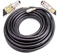 Tuyau pneumatique d'air comprimé 20 bar 10 x 17 mm raccord 3/8" 15 mètres | Flexible en caoutchouc résistant à l'huile, non spiralé et facilement enroulable, pour compresseur et outils d'atelier.