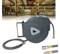 Tuyau pneumatique VINGO 30m 1/4" tambour Enrouleur de tuyau Raccord automatique Enrouleur de tuyau Enrouleur de tuyau mural¡