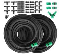 Tuyau Poreux Microporeux pour Irrigation Goutte à Goutte, Tuyau Économiseur d'Eau pour Arrosage, Jardins, Pelouses, Terrasses, Flexible Irrigation Kit (100m)