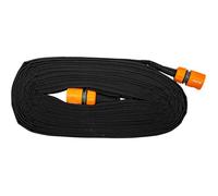 Tuyau Poreux Plat Textile RURIS 1215PC - 15 m, Tissu Oxford 210D, Economie d'Eau 80%, Débit 9-10 L/min, 4 bar, Connecteurs Inclus