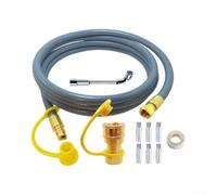 Tuyau pour gpl Haute Pression 10ft Résistant Intempéries Tuyau | Connecteur rapide, 6 goupilles de verrouillage, étanchéité parfaite, pour idéal barbecue et pour chauffage, montage outil