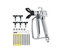 VEVOR Pistolet pulvérisateur de peinture sans air, haute pression 248 bar, avec 5 embouts, kit à joint pivotant, avec filtres, aiguille de nettoyage et brosse, pour machine de pulvérisation sans air