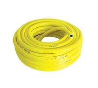 Tuyau PVC d'arrosage jaune anti torsion Ã˜15 en 50m