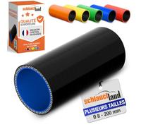 TUYAU RACCORD 25cm SILICONE Ø 102mm droit NOIR 200°C Manchon TUBE Turbo | CHOIX TAILLES ET COULEURS | DURITE Air Suralimentation Liquide Eau Refroidissement Radiateur flexible D'Admission Voiture