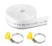 Tuyau Refoulement 32mm x 10m Tuyau Plat Flexible en Tissu, 1 1/4 Pouce Tuyaux de Vidange pour Pompe Submersibles Pompes à Eau Sale, avec 2 Colliers de Serrage