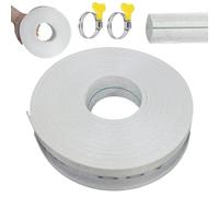 Tuyau Refoulement Plat, 20 M Ø 25mm Tuyaux Plat avec Collier de Serrage