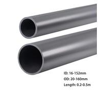 Tuyau rond rigide en PVC gris clair, 16-160mm de diamètre extérieur, à fort Impact pour tuyau d'eau, manchon de câble, raccords d'arrosage de jardin
