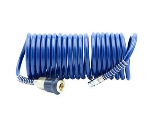 Tuyau spiral ø5x8mm - tuyau polyamide longueur 5m pression max 10bar embout & coupleur rapide LACME - 322705