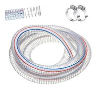 Tuyau Spiralé En Fil D'acier PVC Transparent Extra Épais Pour Pompe À Huile | 25 32mm Tuyau Flexible Armé De Fil Métallique, Tuyau De Drainage Pour Le Transfert D'air, D'eau(5m/16.4ft,40mm/1.57")