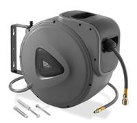 Tuyau - TECTAKE - Enrouleur de tuyau à air comprimé avec tambour et support mural amovible 30 m, raccord de ¼"" - Gris