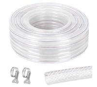 Tuyau tissé en PVC tressé - 25 x 32 mm - 3/6/10 m - Transparent - Haute pression - Flexible - Pour eau, gaz, huile, air, air comprimé (25 mm x 32 mm)