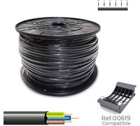 Tuyau Tubulaire 3g1,5mm2 Noir 100m Câble électrique Flexible Pour Installations Diverses - Sediles