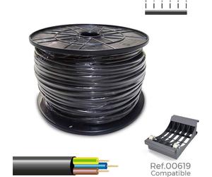 Tuyau Tubulaire 3g1,5mm2 Noir 100m Câble électrique Flexible Pour Installations Diverses - Sediles