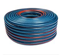 Vartco - Tuyau d'arrosage - Bleu clair 4 couches - Maille croisée polyester, UV, 22 bar - 1/2" 50 m