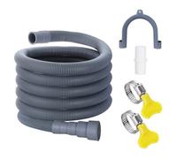 Tuyau Vidange Machine a Laver, 1.5MRallonge de Tuyau de Vidange, Tuyau de Vidange Universel, avec Support et Colliers de Serrage