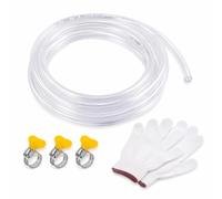 Tuyau Vidange pour Chauffage au Sol, Tuyau 9m+3 colliers+1 paire gants | Structure renforcée, Flexible d'évacuation, Préparation chantier, Pour gestionnaires