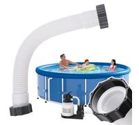 tuyaux de pompe de filtre à sable de piscine, Tuyau de piscine, tuyau d'interconnexion avec écrous, système de saumure de pompe de filtre de 40,6 cm et filtre à sable, pour piscine (1)