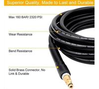Tuyaux de rechange de 6 m - pour nettoyeurs haute pression Karcher K2, K3, K4, K5, K6 et K7 - tuyaux pour nettoyeurs haute pression - raccords rapides et fixations rapides