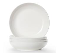 TuYines Lot de 4 grandes assiettes à pâtes, creuses Ø 22 cm, assiettes à salade, assiettes de service, bols à pâtes, bols à ramen, grands bols à salade, bols multi-usages pour pâtes, salade, fruits