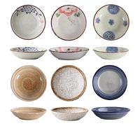 TuYines Lot de 6 petits bols à tapas en porcelaine, bols à goûter, bols à tapas, bols à sauce en céramique, 6 petits bols à épices Ø 10 cm, plats à sauce pour sushis, sauces, collations et soja