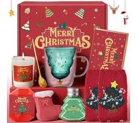TUZELIYA Cadeaux de Noël pour femmes - Coffret cadeau spa 8 pièces avec cartes de Noël - Idées cadeaux de Noël pour femme, petite amie, famille - Cadeaux de lutin - Calendrier de l'Avent