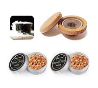 Tuzsocr Kit fumoir à Whisky à l'ancienne,Ensemble Fumeur Cocktail avec 2 copeaux Bois,kit d'infuseur de Fumeur de Boisson,pour Bourbon, Cocktails,Whisky,vin,café,Fromage,Desserts et viandes-Rond