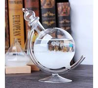 Tuzsocr Station météo en verre tempête - Boule de cristal - Décoration pour balcon, salon, bureau - Transparent