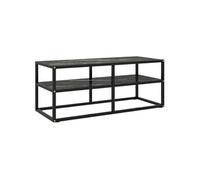 Tv-meubel met zwart marmerglas 100x40x40 cm zwart322858