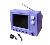 TV Rétro,Petit écran 720P Mémoire 8 Go Décoration intérieure - Mini TV Scènes Miniatures Décoration - pour Maison Chambre Bureau Dortoir Couloir Entrée Bibliothèque Table Maison de