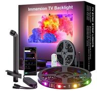 TV Rétroéclairage LED Bluetooth 5m Bande,Ruban LED TV avec Caméra , Lumineuse RGBIC avec Télécommande USB App Rétroéclairage pour