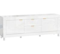 TV Stand for 75" TVs, High Gloss White, 180cm, 2 Cabinets