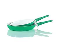 TV unser Original 09561 Bratmaxx Lot de 2 poêles en céramique avec poignées Amovibles Lot de 2, Vert émeraude