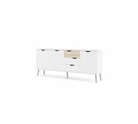 Tvilum Oslo Buffet en Bois, Structure Blanc/chêne
