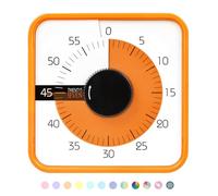 TWENTY5 Seven Minuteur 19 cm, minuterie visuelle 60 Minutes, 1 Heure, Outil pédagogique, réunion de Bureau, Compte à rebours mécanique pour Enfants, magnétique, Orange