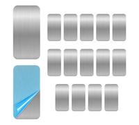 Tweruna Lot de 16 plaques métalliques adhésives rectangulaires pour aimants, 6,9 x 3,5 cm pour montage magnétique sur projets créatifs avec dos adhésif