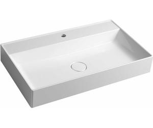 TWIG lavabo en fonte de marbre in ache-siphon 80x47cm, blanc