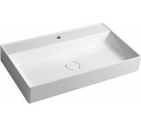 TWIG lavabo en fonte de marbre in ache-siphon 80x47cm, blanc