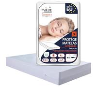 Twillie - Housse de Matelas Intégrale 130x200x20 cm Imperméable - Qualité Supérieure - Anti Punaise de lit - Oeko-TEX® Protège-Matelas Traitement AEGIS® Anti-acarien, bactérien - Alèse Fabriqué en EU