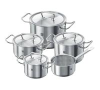 Twin Classic Batterie Cuisine Inox 5 Pièces, Casseroles Et Poêles Sans Revêtement, Compatible Induction