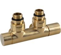 TWIN Set de raccordement de vanne pour raccord central, or mat