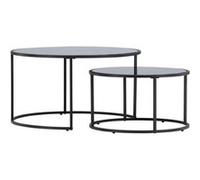 Paris prix lot de 2 tables basses gigognes - Noir