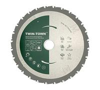 TWIN-TOWN HM Lame de Scie Circulaire TCT Multifonction 254x30mm 28 Dents, Lame Polyvalente en Carbure de Tungstène Idéale pour Bois, Bois avec clous, l'acier, l'aluminium, l'acrylique